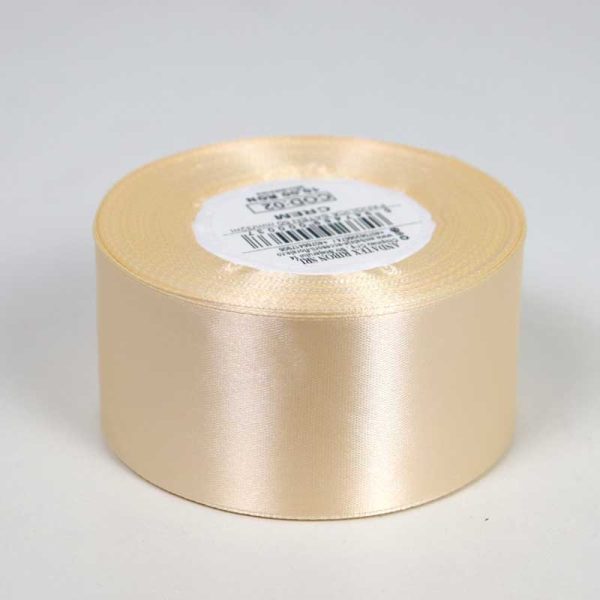 Panglică saten 50mm- CREM (02)