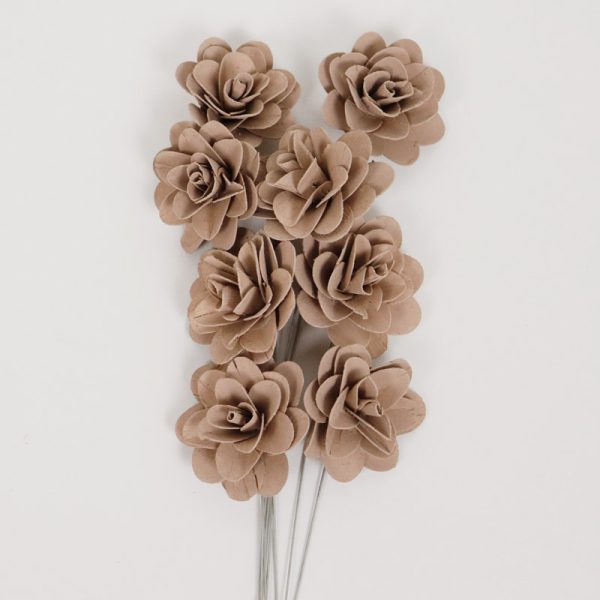 Flori de lemn - Capucino (8 BUC/SET)