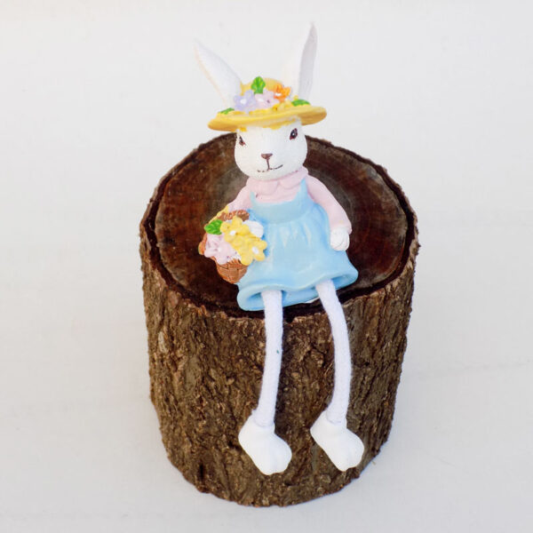 Iepuraș ceramică - cu picioare textil (GALBEN)