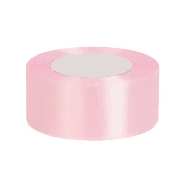 Panglică saten 38 mm, roz deschis (125)