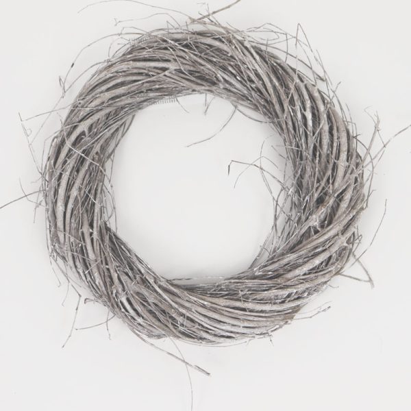 Coroniță Nuiele/Rattan -GRI ANTIC 25 cm