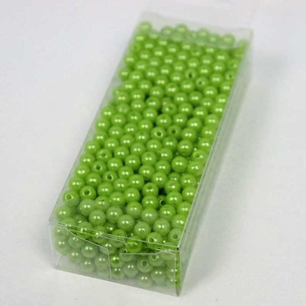 Mărgele 6mm- VERDE MĂR (12)