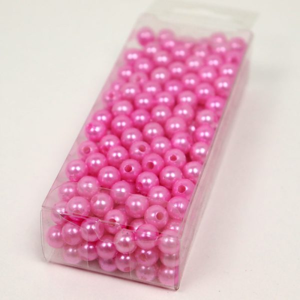 Mărgele 8mm- ROZ BOMBON (18)