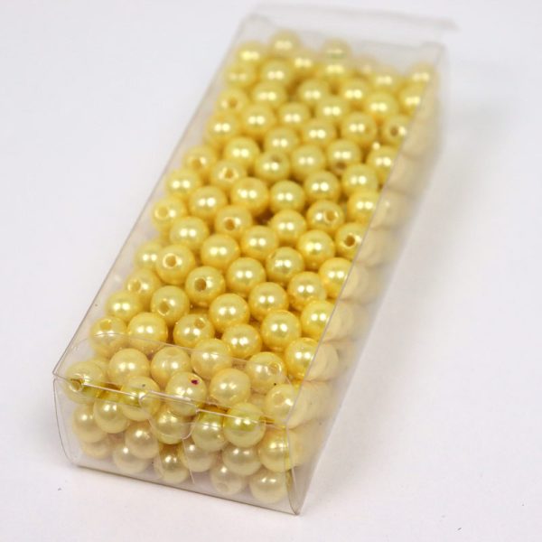 Mărgele 8mm- GĂLBUI (26)