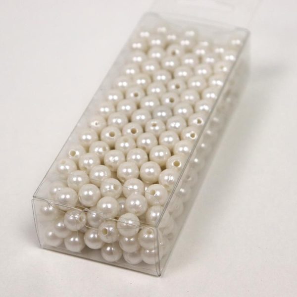 Mărgele 8mm- CREM (02)