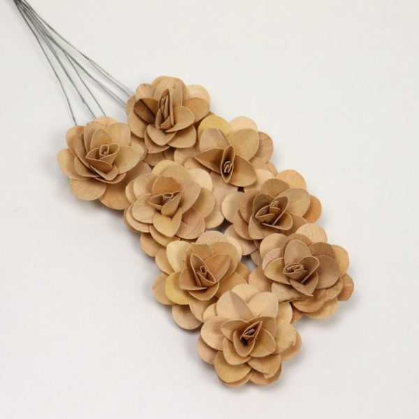 Flori de lemn - NATUR (8 BUC/SET)