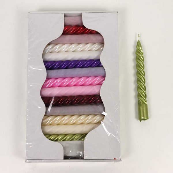 Lumânări spirale metalizate-set/30 (MIX)