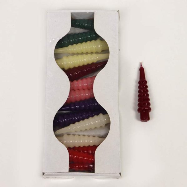 Lumânări mici simple cu inele-set/30 (MIX)