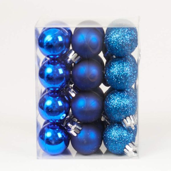 Globuri 24/SET 3cm - ALBASTRU ÎNCHIS