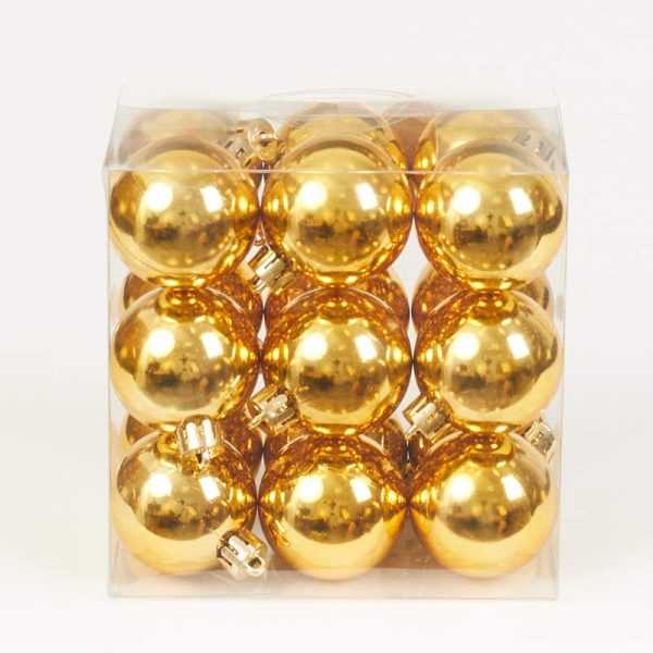 Globuri lucioase 18/SET  4cm - AURIU