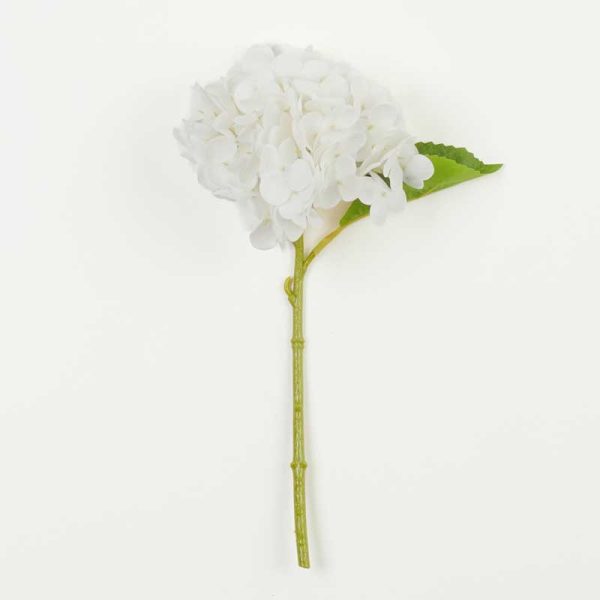 Fir Hortensie silicon 30cm- Alb