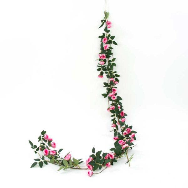 Ghirlandă de CAMELIE (180 cm) - ROZ