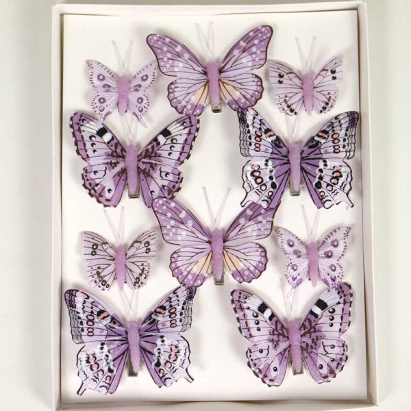 Fluturi decorativi 5-8 cm -MIX MOV