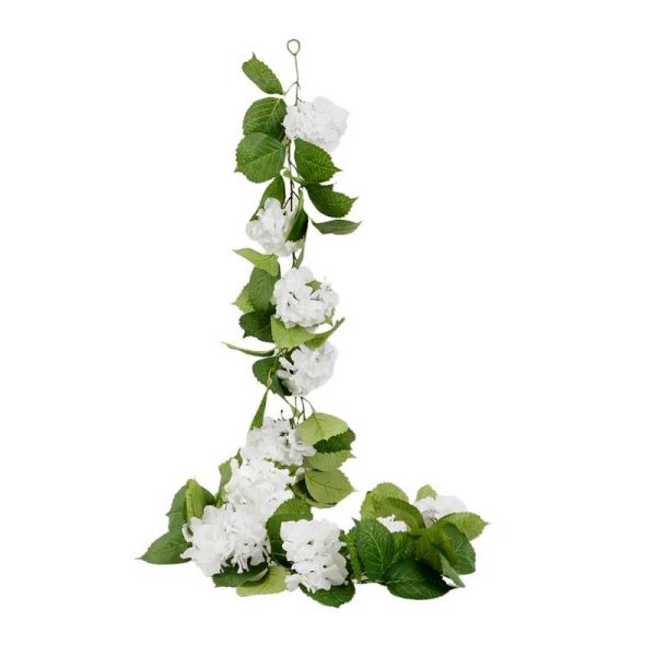 Ghirlandă de HORTENSIE (170 cm) - ALB