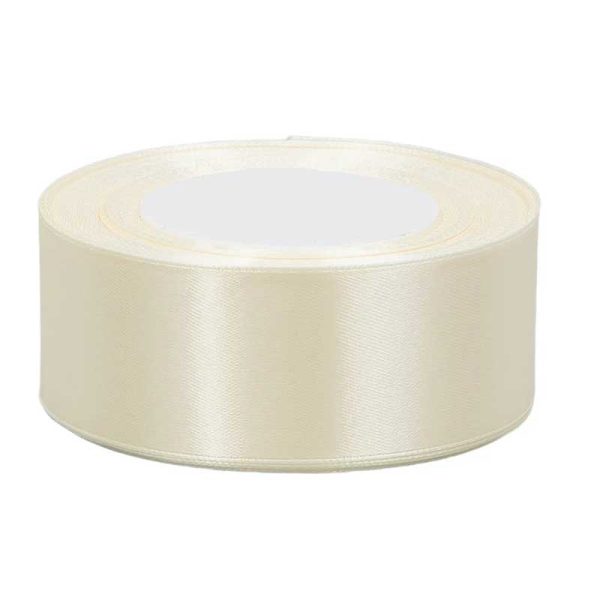 Panglică saten 38 mm, crem deschis (113)