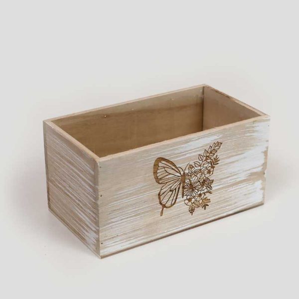 Cutie lemn cu fluturi