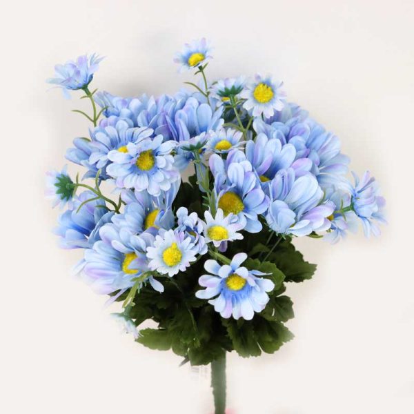 Buchet margarete X24 - ALBASTRU