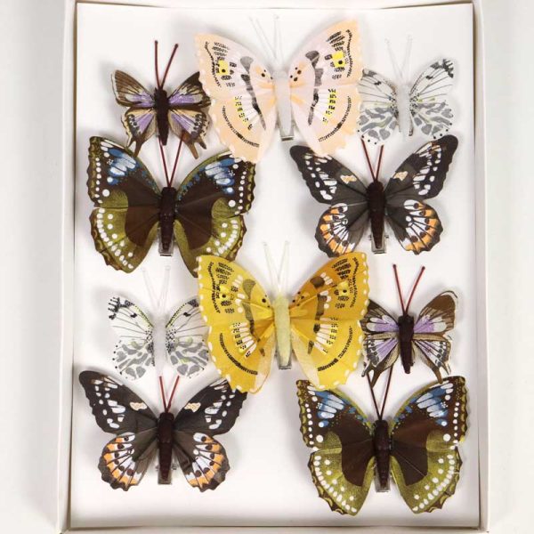 Fluturi decorativi 5-8 cm -MIX TOMNĂ