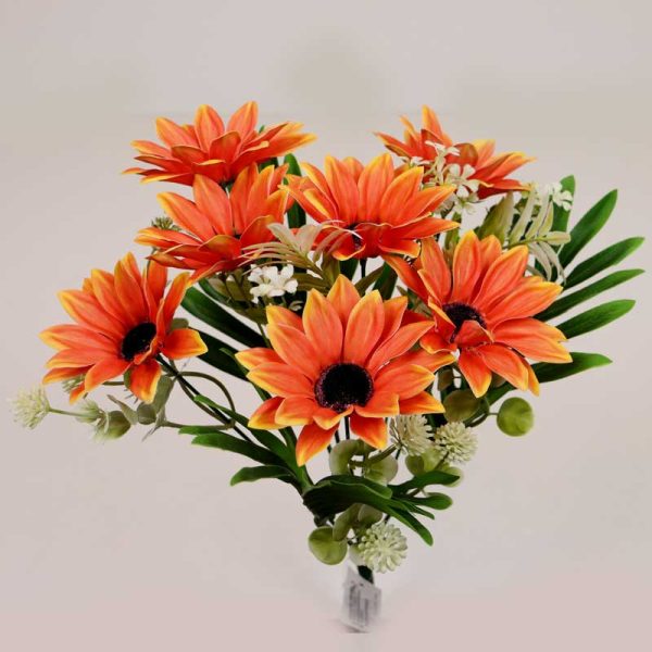 Buchet GERBERA SILICONAT- PORTOCALIU