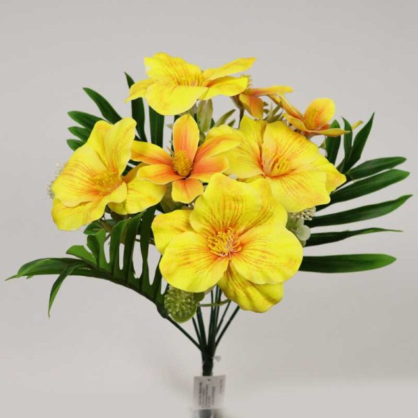 Buchet HIBISCUS Siliconat - GALBEN