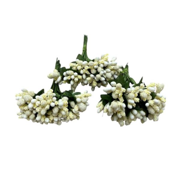 Stamine decorative (36 buc) -Crem