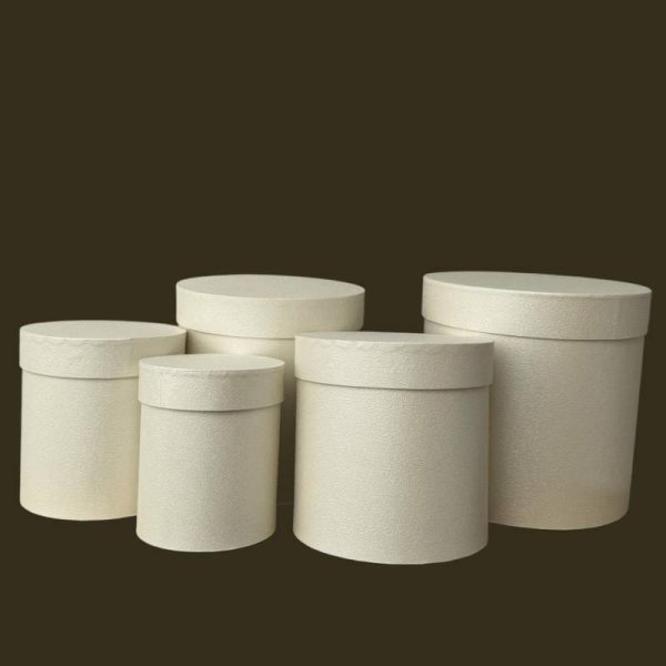 Cutii cilindrice SET/5 - Crem